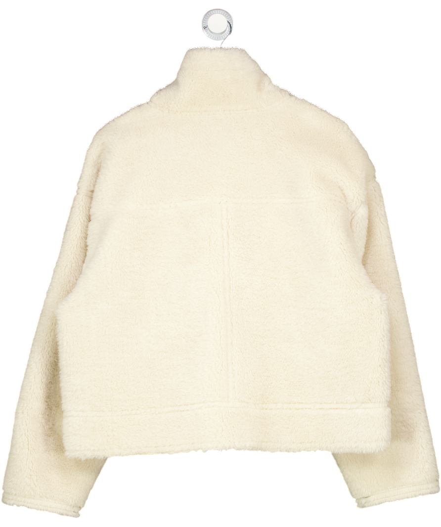 Mint Velvet Cream Reversible Aviator Jacket UK XL