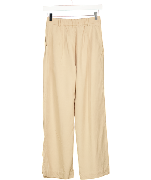 & Other Stories Beige Tailored High Waist Trousers UK 6