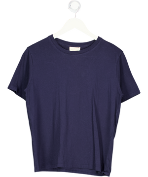 SEZANE Navy Blue 100% Organic Cotton T-shirt UK M
