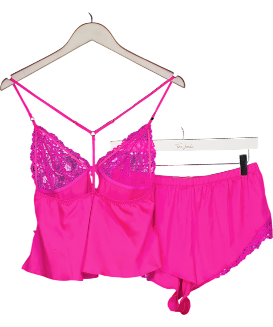 BOUX AVENUE 2-piece Hot Pink Satin Cami And Shorts Set UK 10