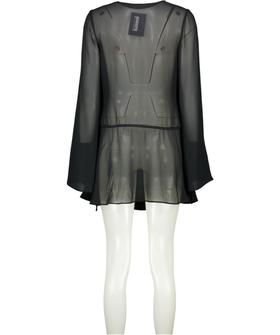 Oh Polly Oualie Cowl-neck Mini Dress In Black UK S