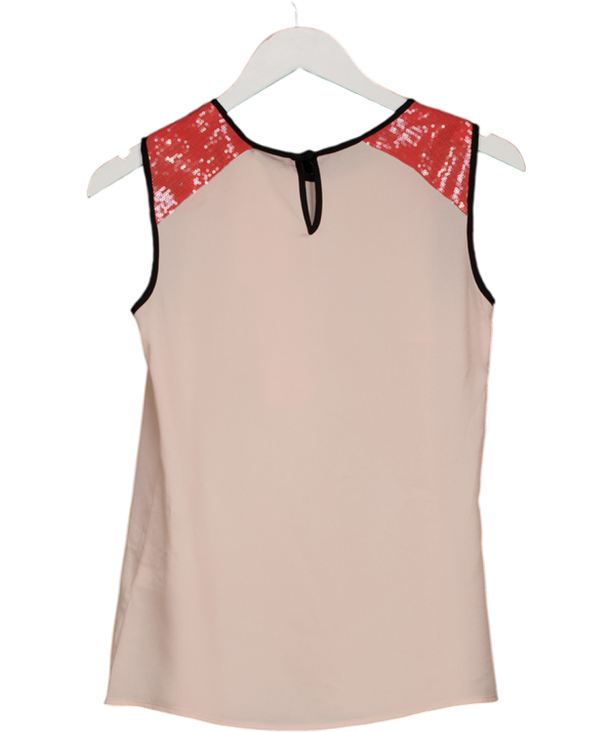 Episode Pink Sleeveless Sequin Top UK S