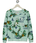 ZOE KARSSEN Mint Green Cote D´azur Pineapple Sweatshirt UK S