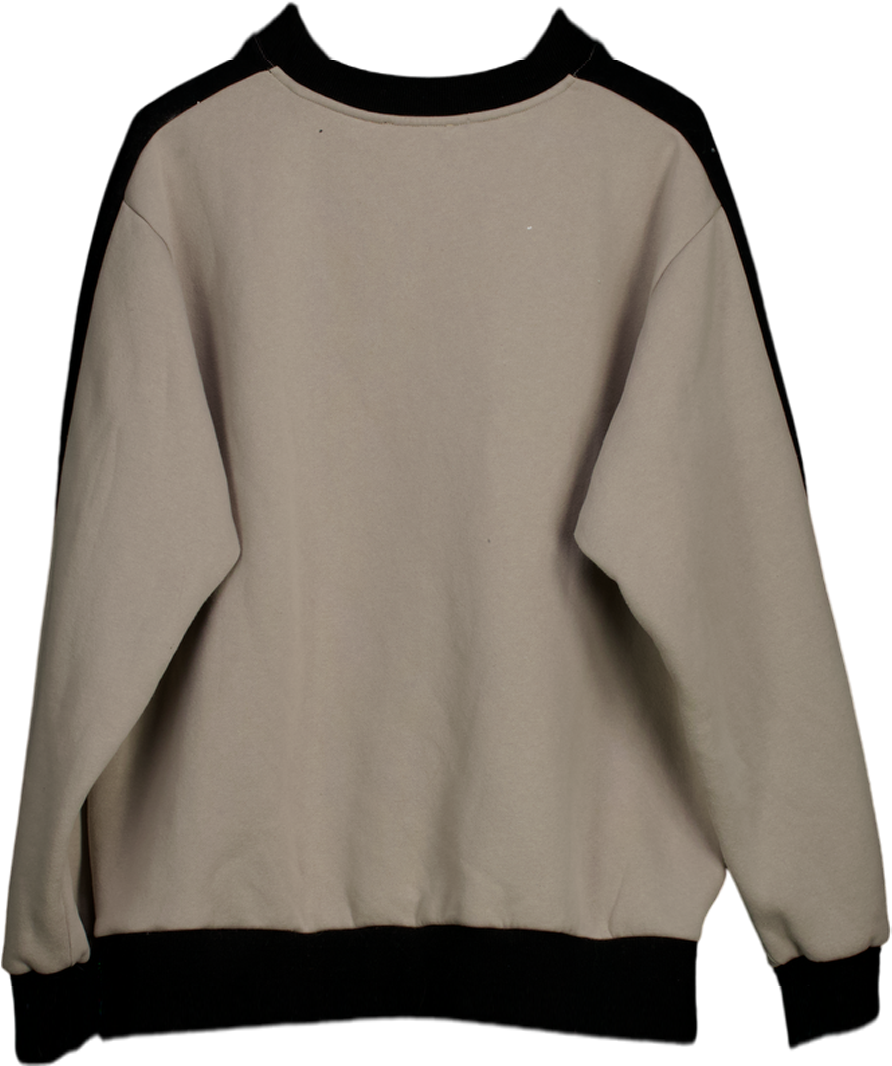 White Fox Beige Play For It Oversized Sweatshirt UK L/XL