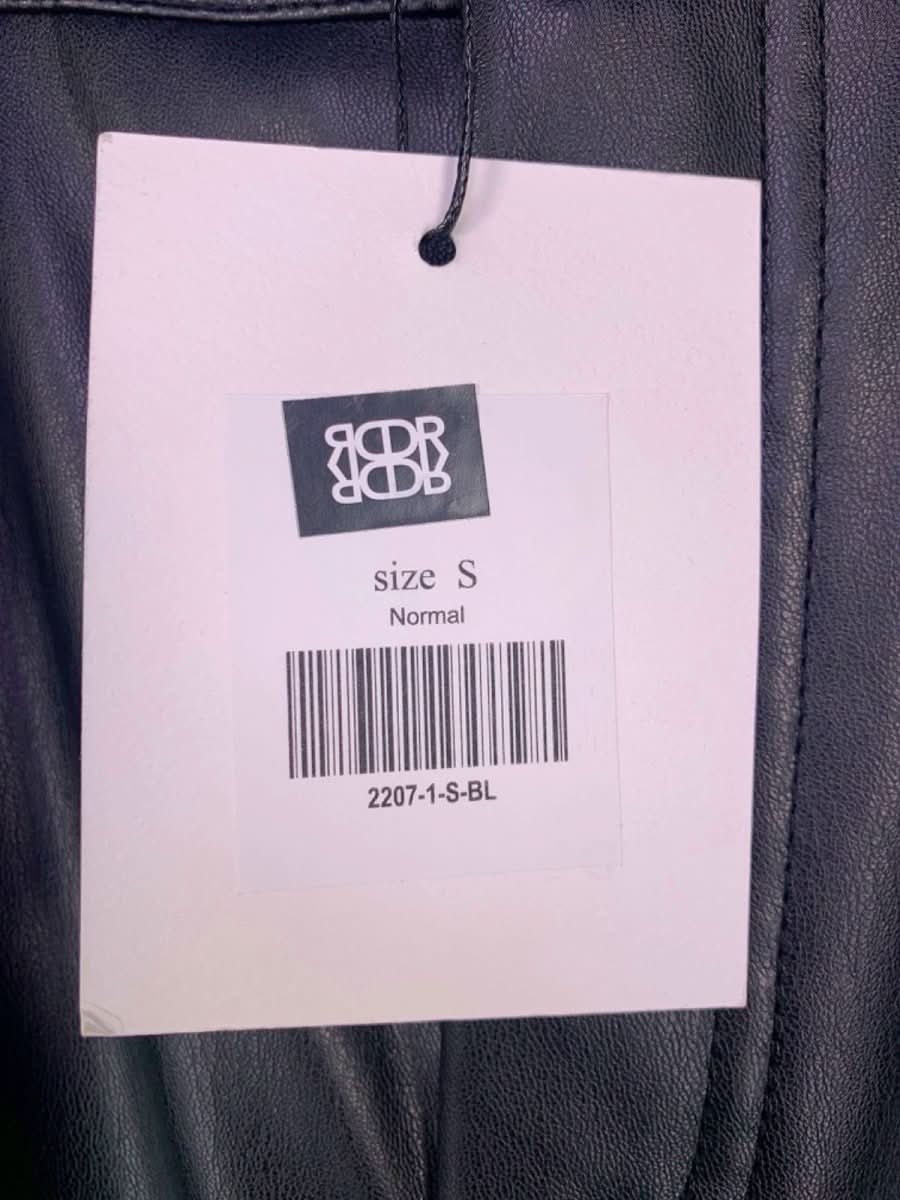 Dé Rococo Black Faux Leather Midi Skirt UK S - Reliked