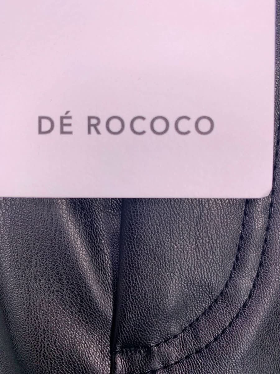 Dé Rococo Black Faux Leather Midi Skirt UK S - Reliked