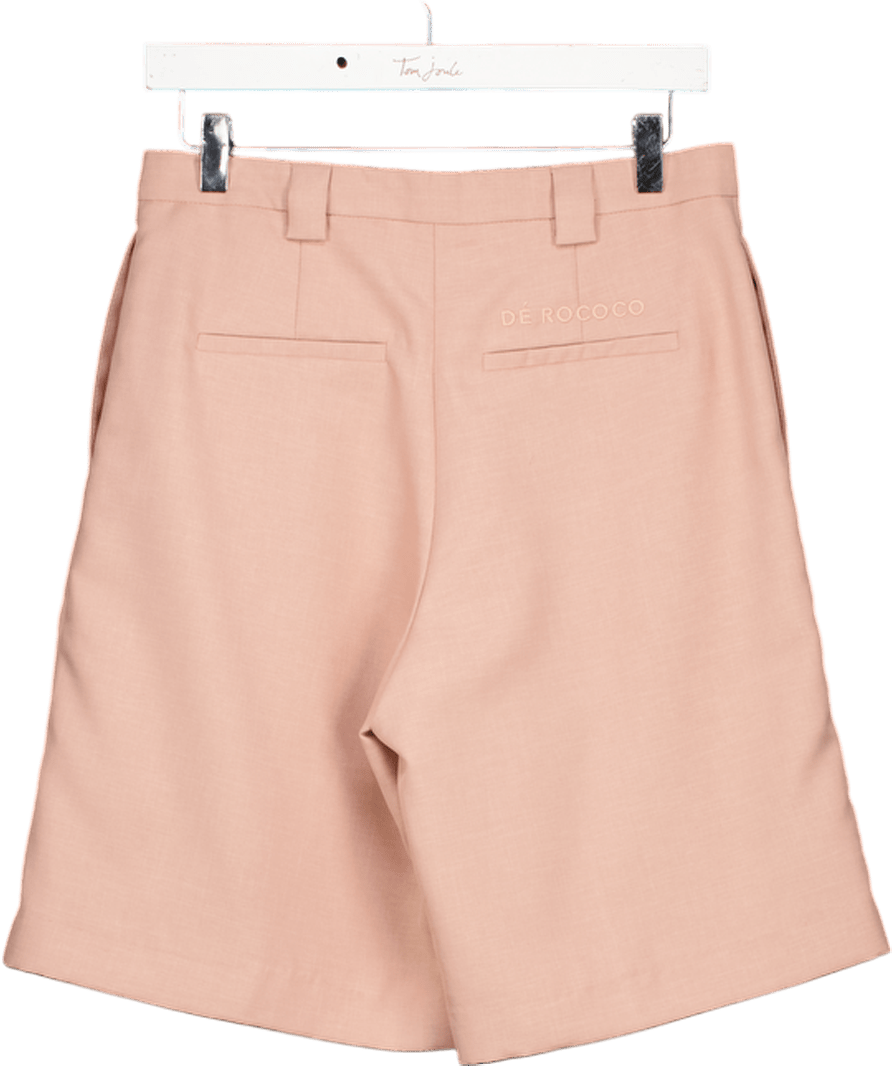 De Rococo Dusty Pink Tailored Pleated Shorts UK S - Reliked