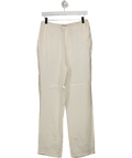 De Rococo White Satin Drawstring Pants UK S - Reliked