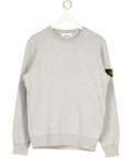 STONE ISLAND Grey Logo Patch Crewneck Sweatshirt UK M