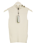 Marciano By Guess Cream Alice Knitted Polo Top UK M