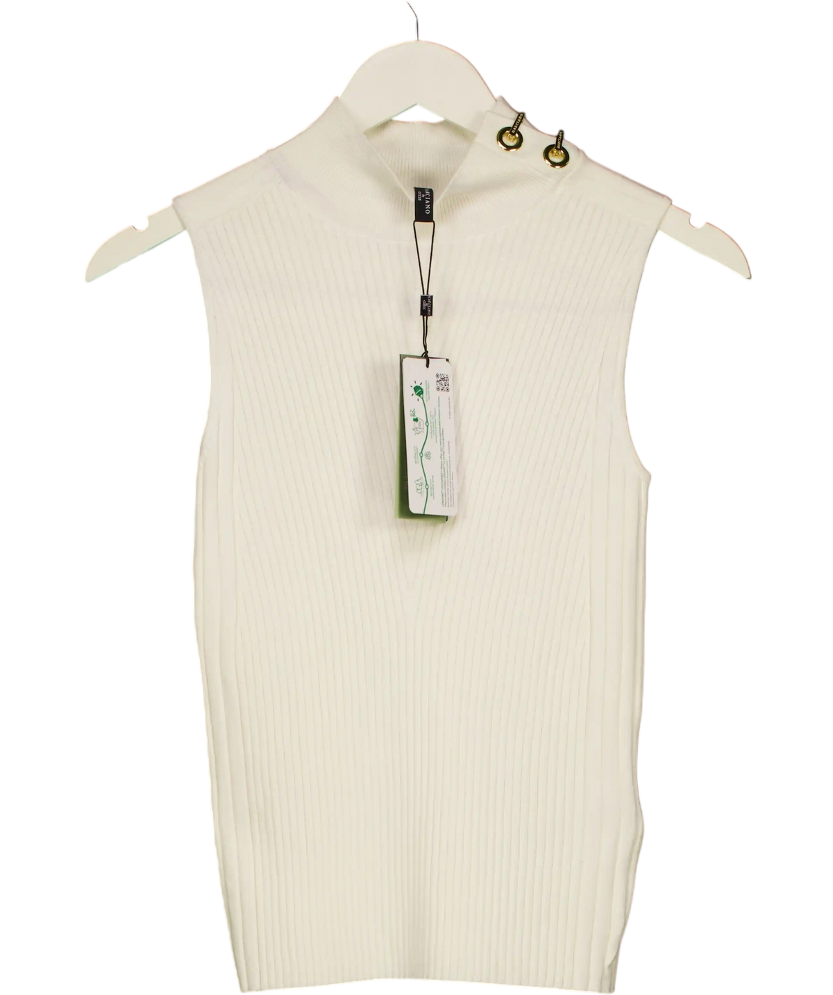 Marciano By Guess Cream Alice Knitted Polo Top UK M