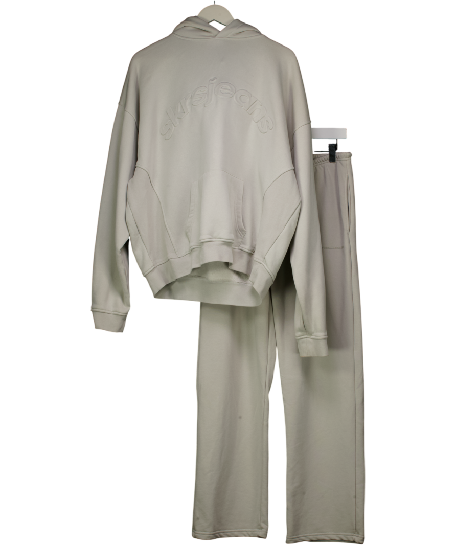 Sister & Seekers Grey Series Wide Leg Sweatpants And Hoodie In Foam UK M/L