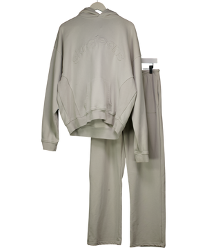 Sister & Seekers Grey Series Wide Leg Sweatpants And Hoodie In Foam UK M/L