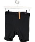 SKIMS Black Cotton Rib Boxer Shorts UK S