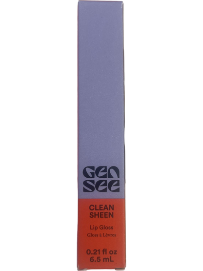 Gen See Orange Clean Sheen Lip Gloss Beauty Product BNIB 6.5ML