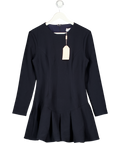 ALB Anne Louise Cheri Navy Blue Long Sleeve  Dress UK M