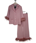 Sleeper Dusty Pink Party Pyamas Set With Detachable Feathers UK S