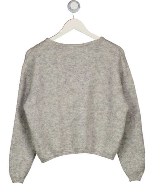 AMERICAN VINTAGE Grey Vitow Supersoft  Round-neck Alpaca-blend Cardigan UK S