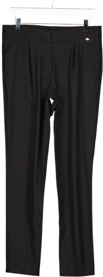 Massimo Dutti Black Wool  Cigarrette Fit Trousers UK S