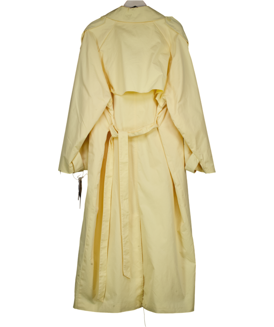 NA-KD Yellow Oversized Trenchcoat UK M