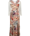 H&M Multicoloured Studio Collection Draped Patterned Dress UK 8