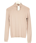 KAREN MILLEN Beige Essential Knit Roll Neck Jumper UK XS/S