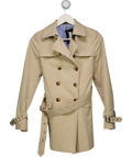 sumissura Beige Short Tailored Trench Coat UK XS/S