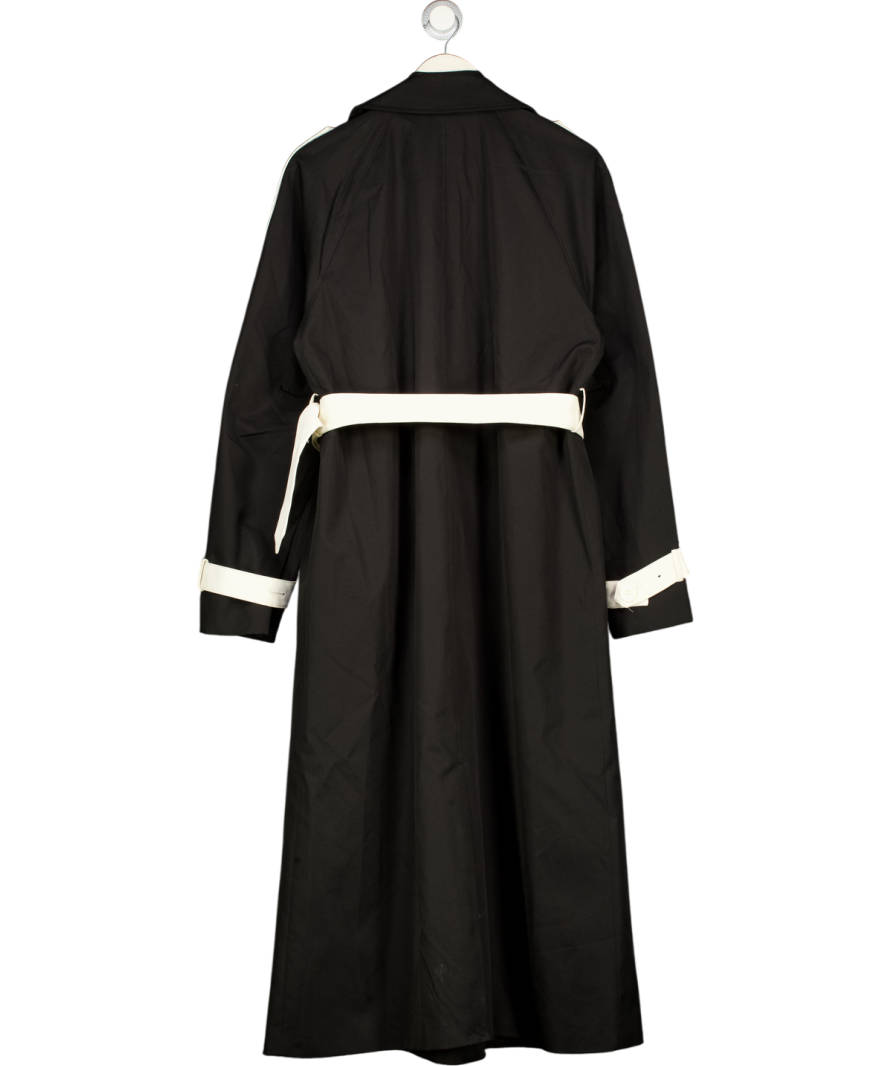 NA-KD Double Buttoned Trenchcoat - Black / Ivory UK 10