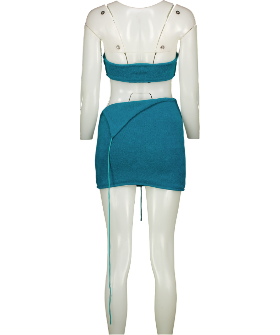 Mars the Label Blue The Aleki Asymmetric Top (uk6) And Skirt Set UK 8