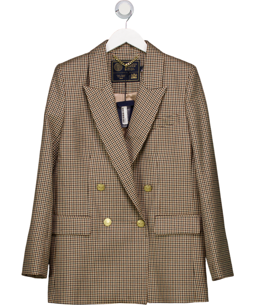 Holland Cooper Brown Belgravia Blazer Westminster Tweed UK 12