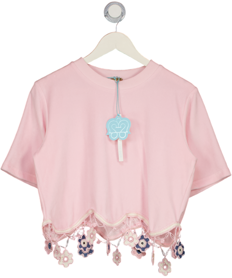 MY BEACHY SIDE Pink Peony Terry Top UK S