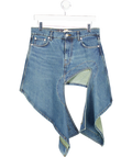 Y/Project Blue Evergreen Cut Out Denim Mini Skirt 'vintage Blue' UK S