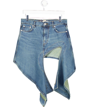 Y/Project Blue Evergreen Cut Out Denim Mini Skirt 'vintage Blue' UK S