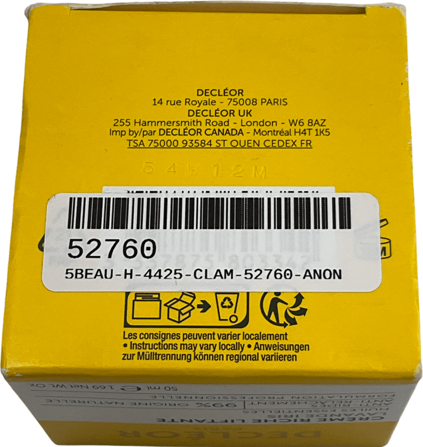 Decleor Lavender Iris Rich Lifting Cream For Firmer Skin 50ml - Reliked