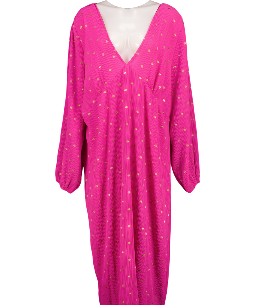 NEVER FULLY DRESSED Pink Emma Plisse Dress UK 22