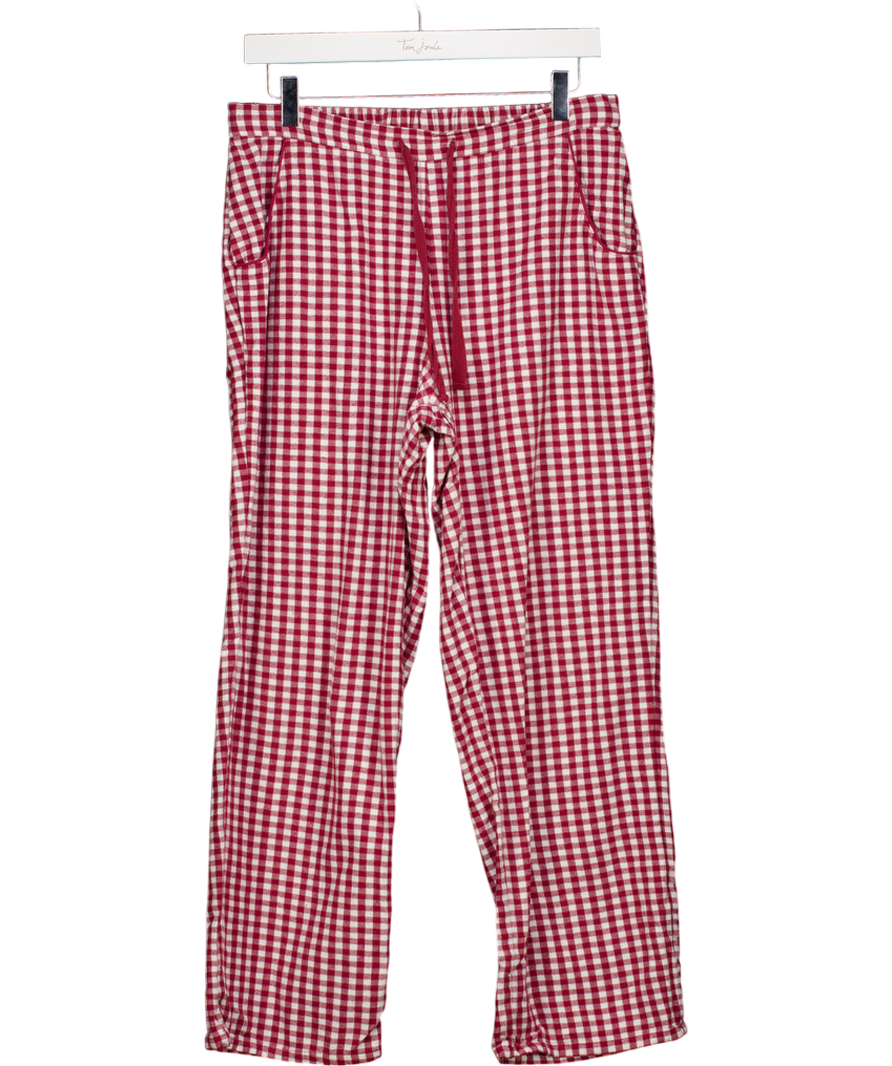 SEASALT CORNWALL Red Gingham Cropped Trousers UK 12