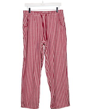 SEASALT CORNWALL Red Gingham Cropped Trousers UK 12