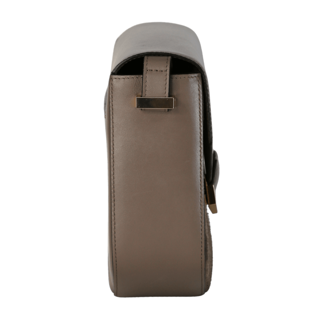 DeMellier London Beige The London X Hannah Strafford - taylor Stone Suede And Smooth Leather Shoulder Bag - Reliked