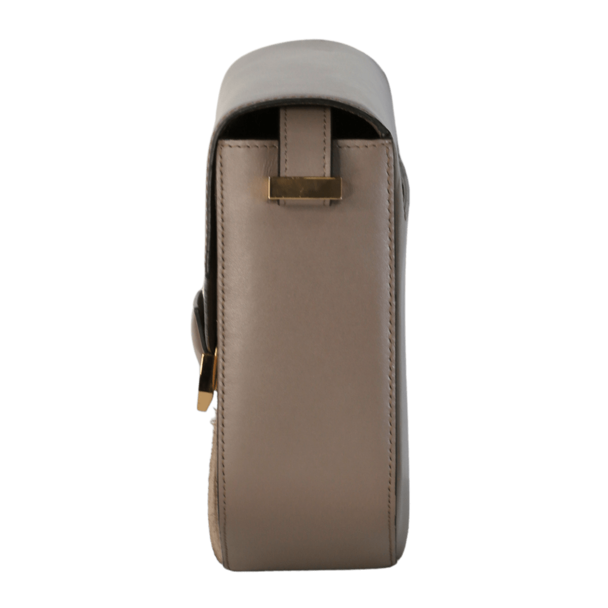 DeMellier London Beige The London X Hannah Strafford - taylor Stone Suede And Smooth Leather Shoulder Bag - Reliked