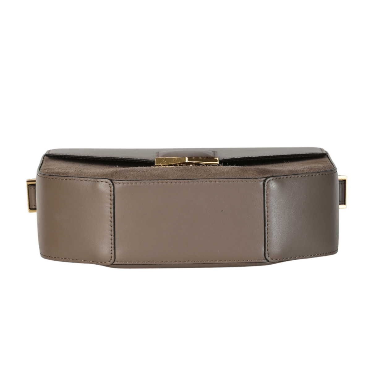 DeMellier London Beige The London X Hannah Strafford - taylor Stone Suede And Smooth Leather Shoulder Bag - Reliked