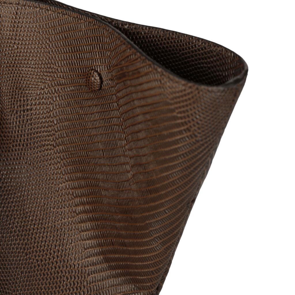 Demellier London Brown New York Midi Textured - leather Tote - Reliked