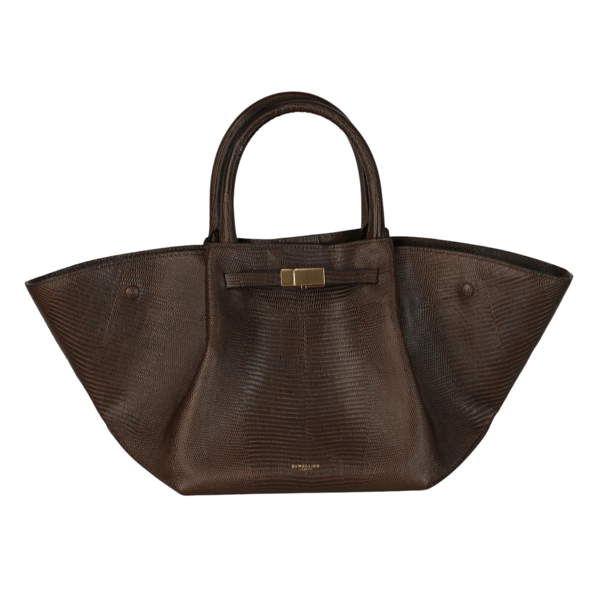 Demellier London Brown New York Midi Textured - leather Tote - Reliked