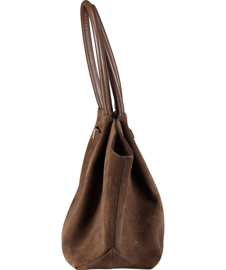 Demellier London New York Brown Suede Tote Bag - Reliked