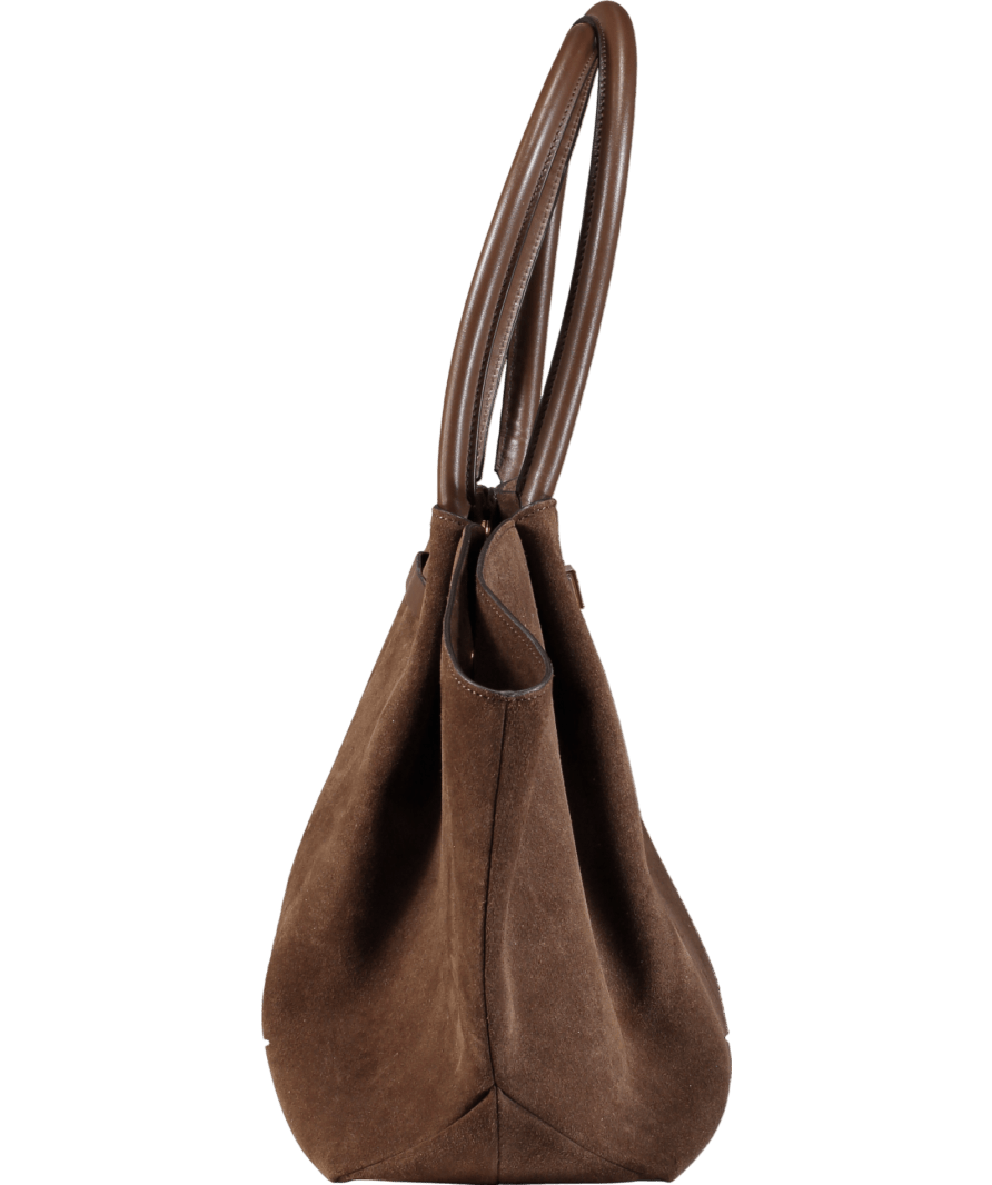 Demellier London New York Brown Suede Tote Bag - Reliked