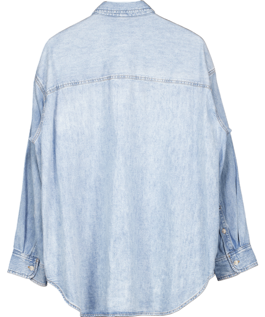 Denim Forum Blue The '80s Comfy Denim Shirt UK M - Reliked