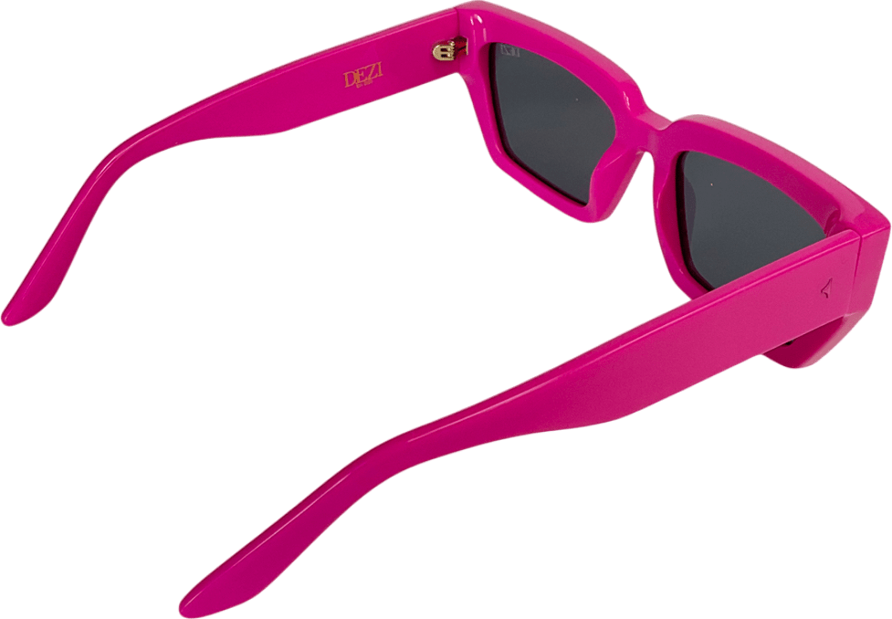 dezi Square Sunglasses In Hot Pink - Reliked