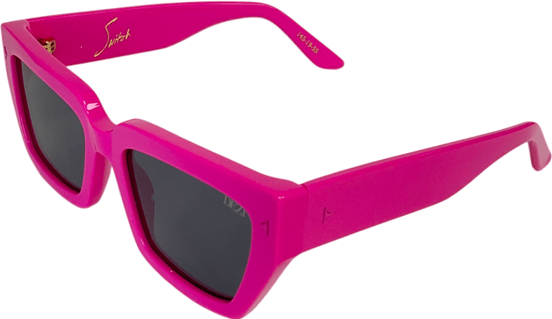 dezi Square Sunglasses In Hot Pink - Reliked