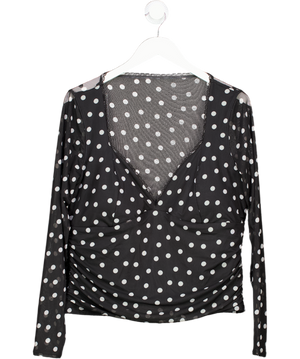 Abercrombie & Fitch Black Zoe Bra-free Long-sleeve Mesh Top UK XL