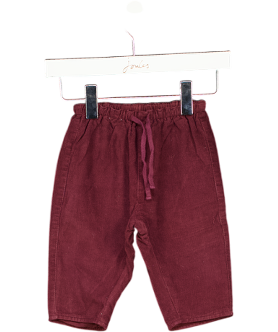 CARAMEL BABY & CHILD Red Bobby Baby Cotton Corduroy Trouser 0-3 Months