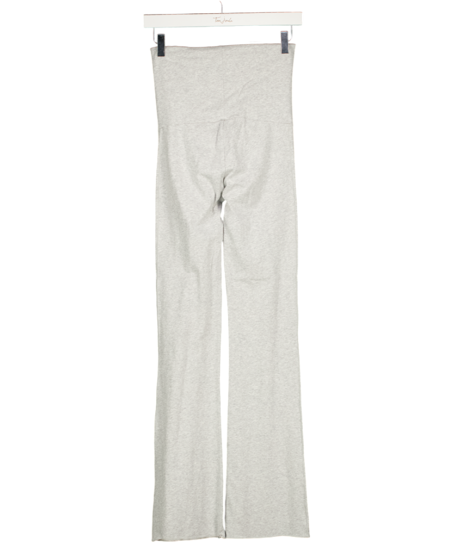 SKIMS Grey Marl Fold Over Flare Leggings UK XS